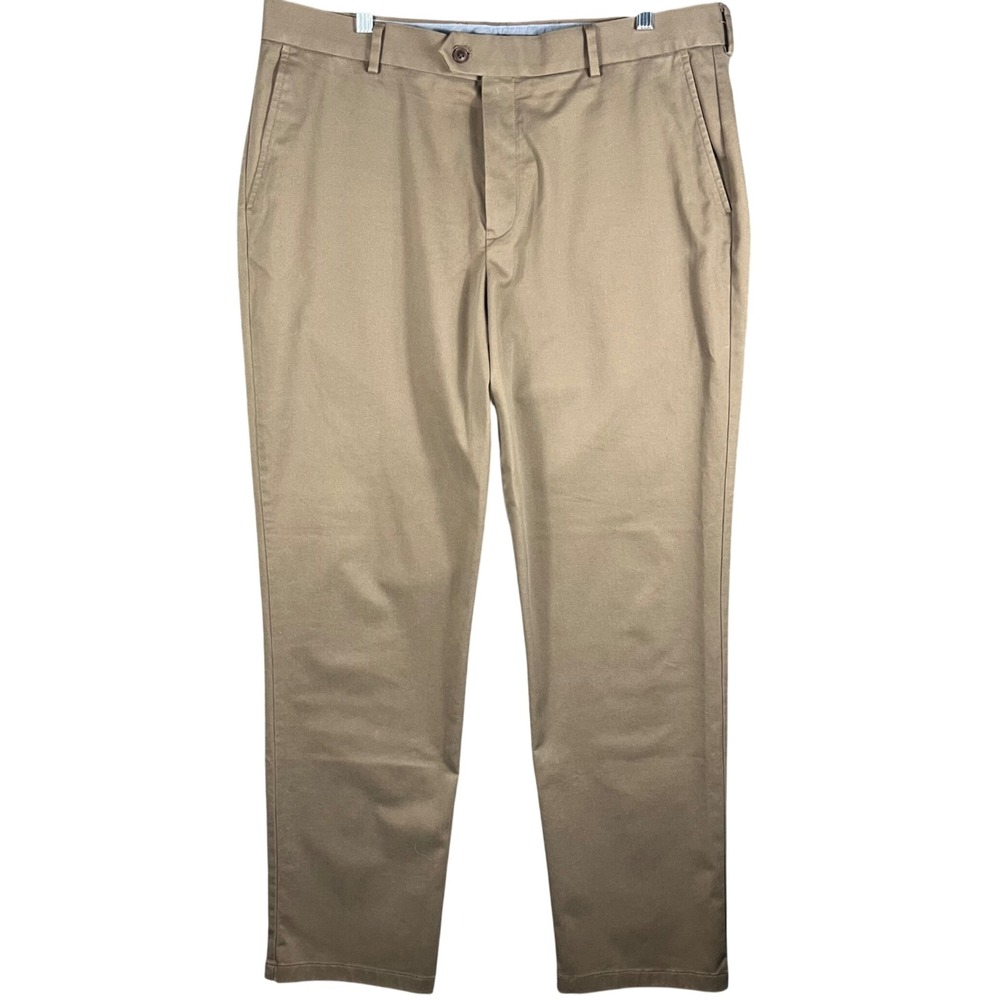 Charles Tyrwhitt Chinos Mens 38x32 Tan Classic Fit‎ Non-Iron Stretch Pants